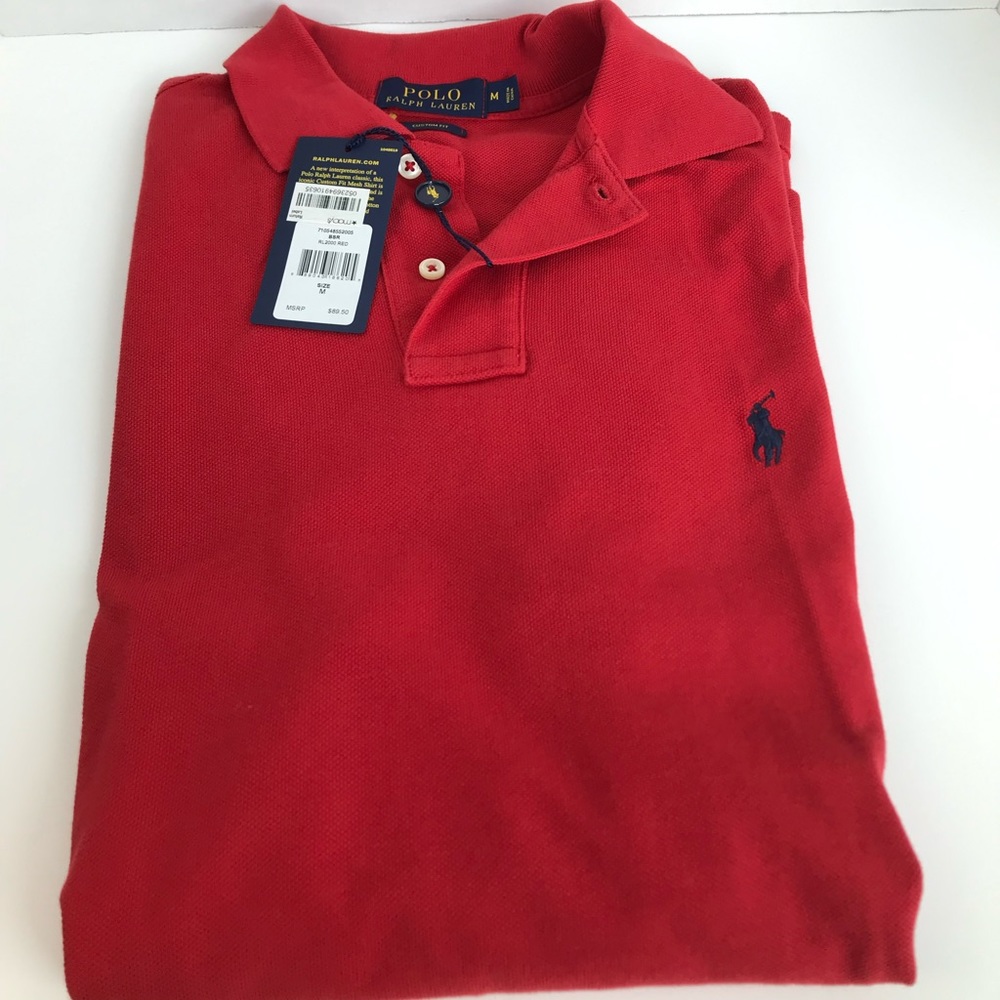 NWT Red MENS Medium Polo by Ralph Lauren Polo Shirt